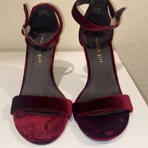 Velvet Maroon Heels